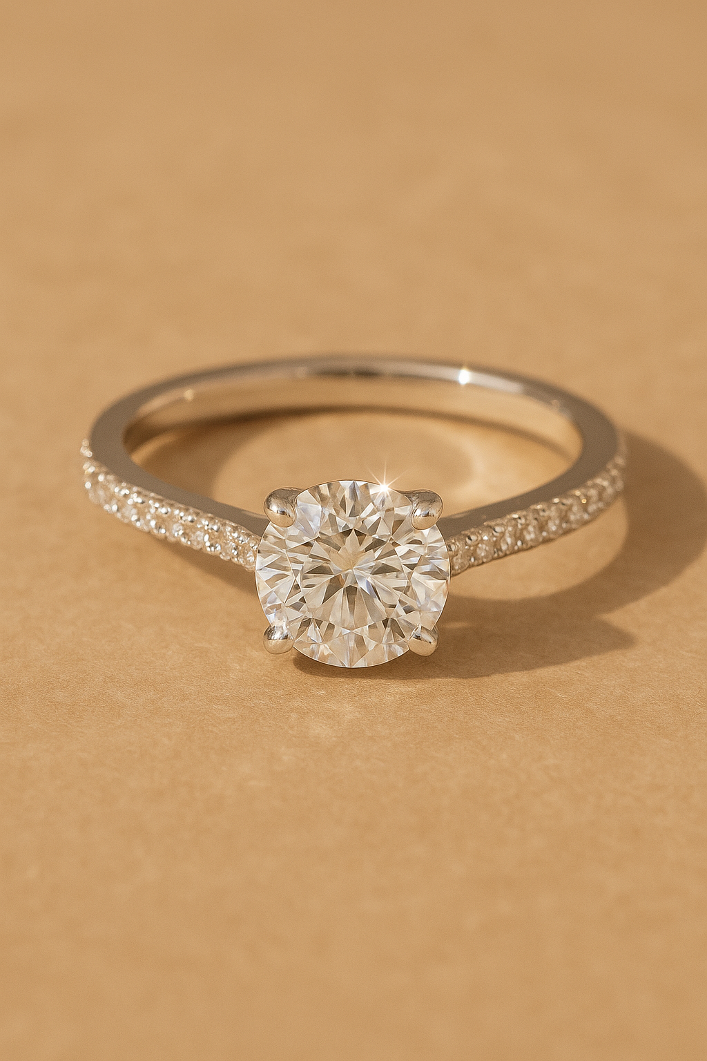 Women's Woven Moissanite Sterling Silver Ring